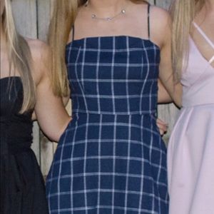 Lulu’s Navy Blue Check Dress